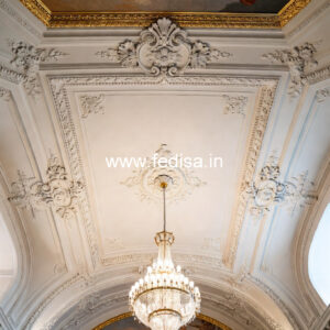 Carved Ceiling Design Glass False Ceiling Price No-3027