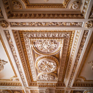 Carved Ceiling Design 2 Fan False Ceiling No-3069