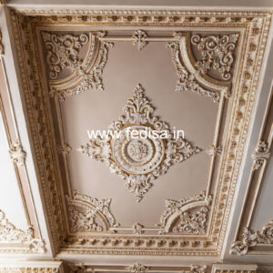 Carved Ceiling Design False Ceiling Cost For 10×10 Room No-3097