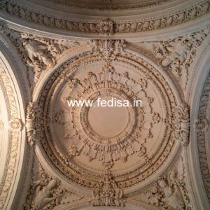Carved Ceiling Design False Ceiling Above Dining Table No-3108
