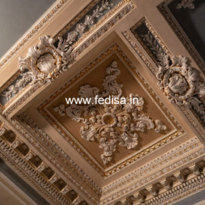 Carved Ceiling Design Childrens Bedroom False Ceiling No-3112