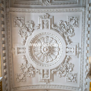 Carved Ceiling Design Wooden Gypsum False Ceiling No-3118