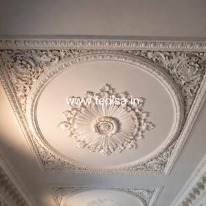 Carved Ceiling Design Wooden Look False Ceiling No-3164