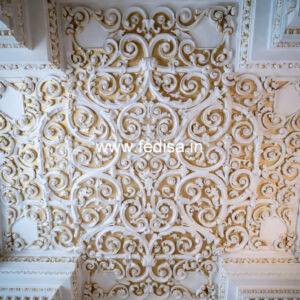 Carved Ceiling Design Basement False Ceiling No-3227