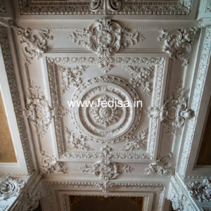 Carved Ceiling Design Plain False Ceiling Cost No-3337