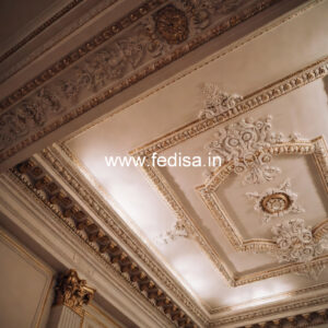 Carved Ceiling Design False Ceiling For Square Hall No-3339