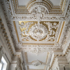 Carved Ceiling Design Gypsum False Ceiling For Office No-3352