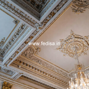 Carved Ceiling Design False Ceiling With Cornice No-3375