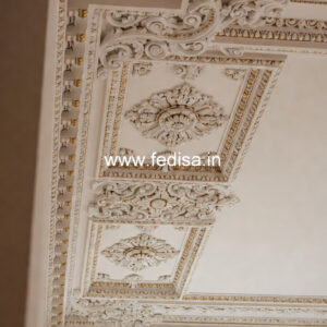 Carved Ceiling Design Down Ceiling Design For Lobby No-3495