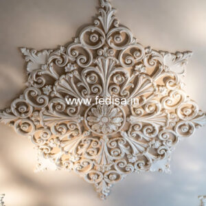Carved Ceiling Design Plus Minus Pop Design With Color No-3501
