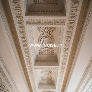 Carved Ceiling Design Pop Color Design Painting No-3553
