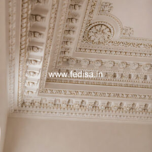 Carved Ceiling Design False Ceiling Design For Bedroom Indian With Fan No-3622