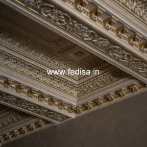 Carved Ceiling Design Pop Plus Minus Design For Lobby No-3663