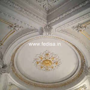 Carved Ceiling Design False Ceiling Fan Design No-3694
