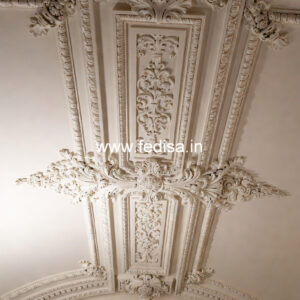 Carved Ceiling Design Simple Ceiling Cement Plaster Design No-3696