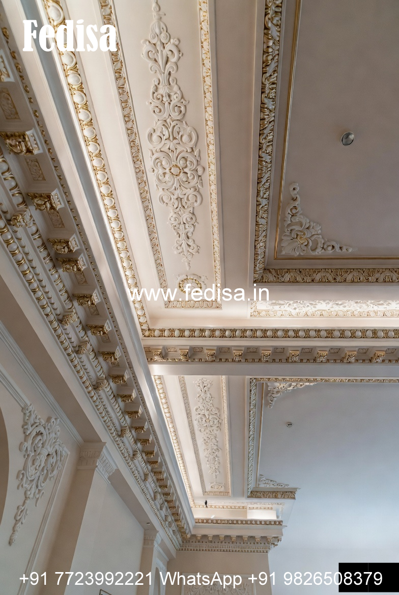 Carved Ceiling Design Pop Color Design For Bedroom No-3731