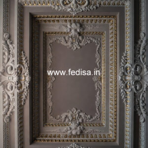 Carved Ceiling Design Square False Ceiling Design No-3734