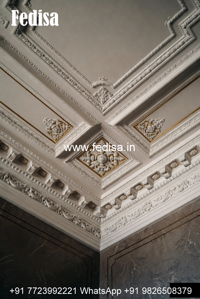 Carved Ceiling Design Modern Pop Design For Living Room No-3810