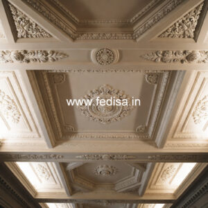 Carved Ceiling Design L Shape Pop Design No-3823