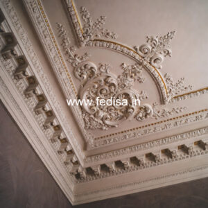 Carved Ceiling Design Guest Room Pop Design No-3846