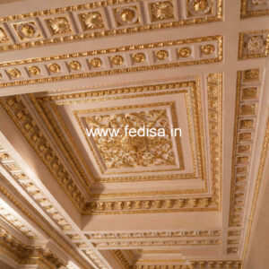 Carved Ceiling Design Pop Design With Led Lights No-3880