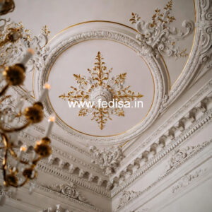 Carved Ceiling Design Simple Pop Color Design No-3921