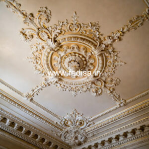 Carved Ceiling Design L Shape Hall Ceiling Design No-3993