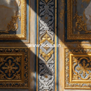 Decorative Wall Design Pop Design For Two Fan Room No-4187