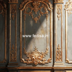 Wooden Wall Panel Design Cement Pop Border Design No-4235