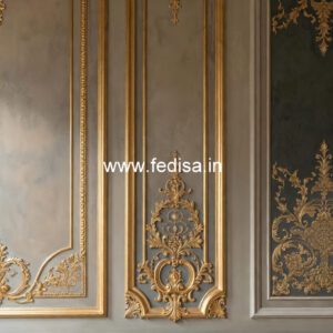 Wooden Wall Panel Design Pop Plus Minus Design For Mandir No-4425