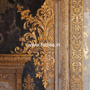 Wooden Wall Panel Design Pop Ceiling Round Design No-4767