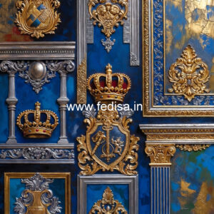 Classic Living Room Wall Design Entrance Pop Design No-4851