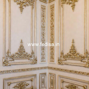 Luxury Wall Design Pop Design With 2 Fans No-4869