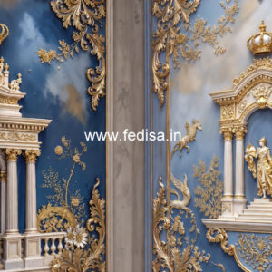 Wall Paneling Classic Style False Ceiling Wallpaper Design No-4883