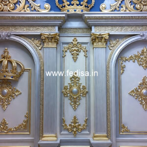 Luxury Wall Design Simple False Ceiling Design With Fan No-4945
