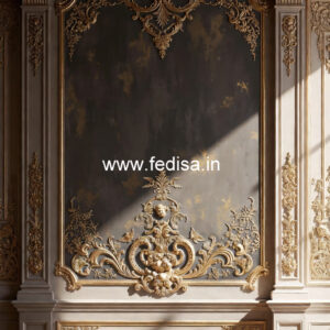 Antique Wall Design False Ceiling Design 2 Fans No-5184