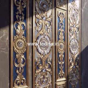 Feature Wall Classic Style False Ceiling Design For Square Hall No-5198