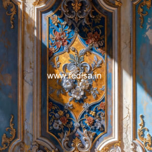 Royal Wall Design Ceiling Design With 2 Fans No-5218