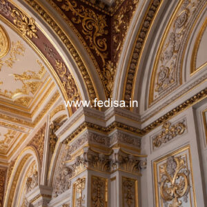 Decorative Wall Design False Ceiling For Hall With Two Fans No-5327