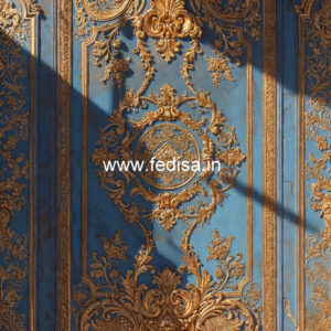 Baroque Wall Design False Ceiling Design Two Fan No-5334