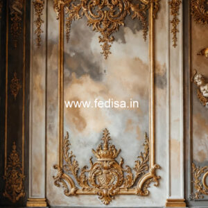 Classic Living Room Wall Design Roof Plus Minus Pop Design No-5459