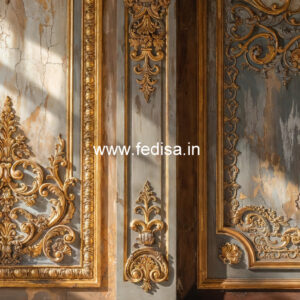 Wall Frame Design Classic False Ceiling Bed Design No-5504