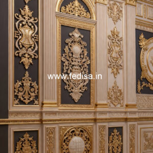 Plaster Wall Design False Ceiling Wood Color No-5570