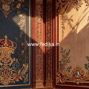 Classic Living Room Wall Design Pop Gypsum Board Design No-5649