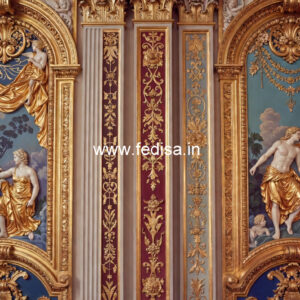 Feature Wall Classic Style Heart Shaped False Ceiling Design No-5692