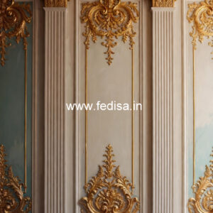 Wall Frame Design Classic Pop Ceiling Design For Bedroom With Fan No-5694