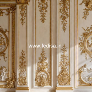 European Classic Wall False Ceiling Design For Rectangular Bedroom No-5787