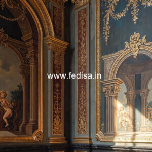 Heritage Wall Style Pop Down Ceiling Bedroom No-5865