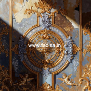 Dining Room Wall Design Classic Wooden Pop Ceiling Design No-5879