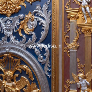 Neoclassical Wall Decor False Ceiling Color Design Living Room No-5905
